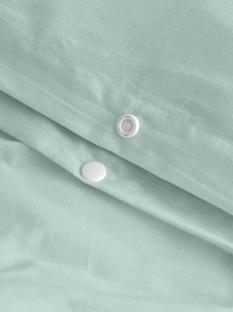 Set copripiumino 2 pezzi Basic "Happyfriday" Verde acqua - Kiabi
