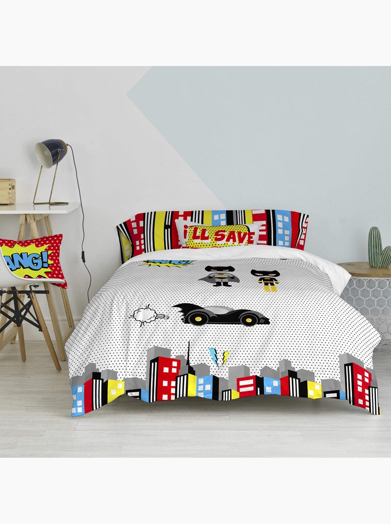 Set copripiumino 2 pezzi Bat "Happyfriday" Multicolore - Kiabi