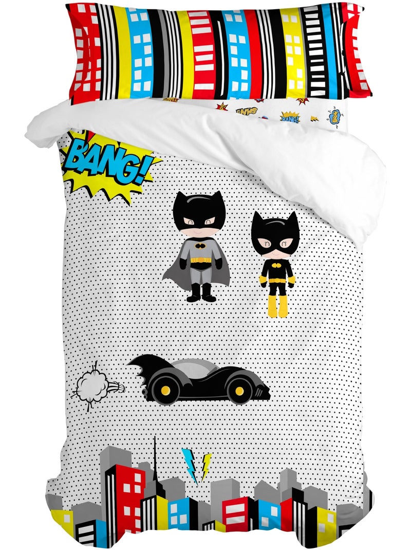 Set copripiumino 2 pezzi Bat "Happyfriday" Multicolore - Kiabi