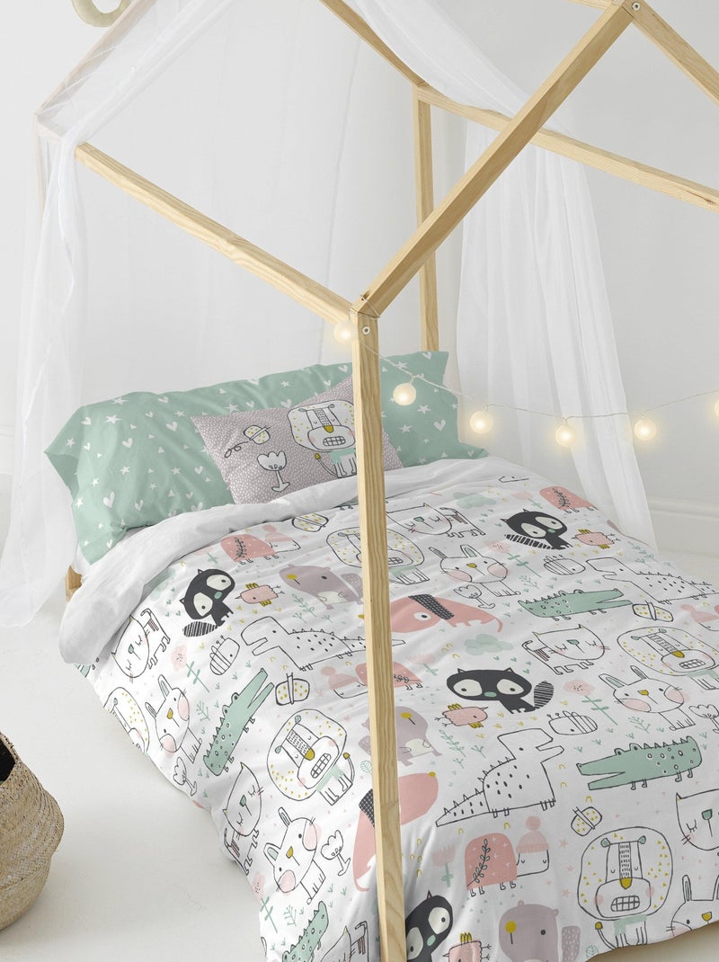 Set copripiumino 2 pezzi Best buddies "Happyfriday" Bianco - Kiabi