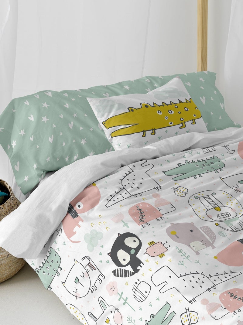 Set copripiumino 2 pezzi Best buddies "Happyfriday" Bianco - Kiabi