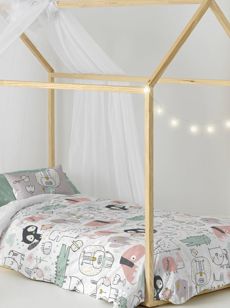 Set copripiumino 2 pezzi Best buddies "Happyfriday" Bianco - Kiabi