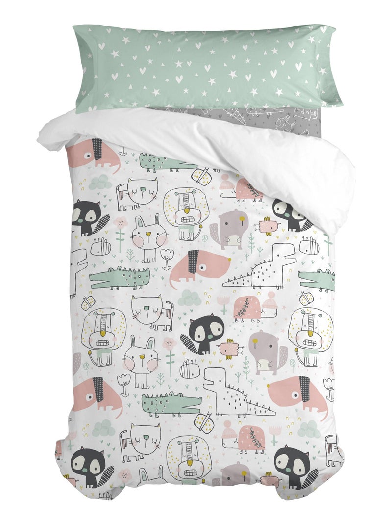 Set copripiumino 2 pezzi Best buddies "Happyfriday" Bianco - Kiabi