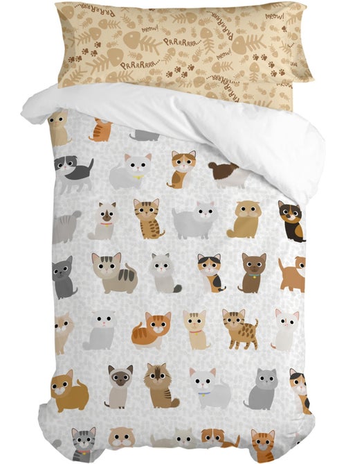 Set copripiumino 2 pezzi Cats "Happyfriday" - Kiabi