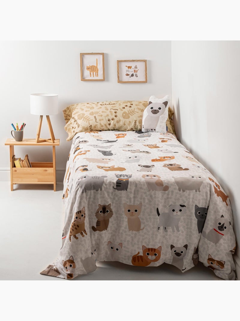 Set copripiumino 2 pezzi Cats "Happyfriday" Multicolore - Kiabi