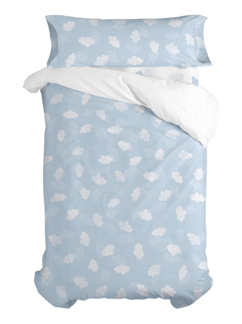 Set copripiumino 2 pezzi Clouds "Happyfriday" Blu - Kiabi