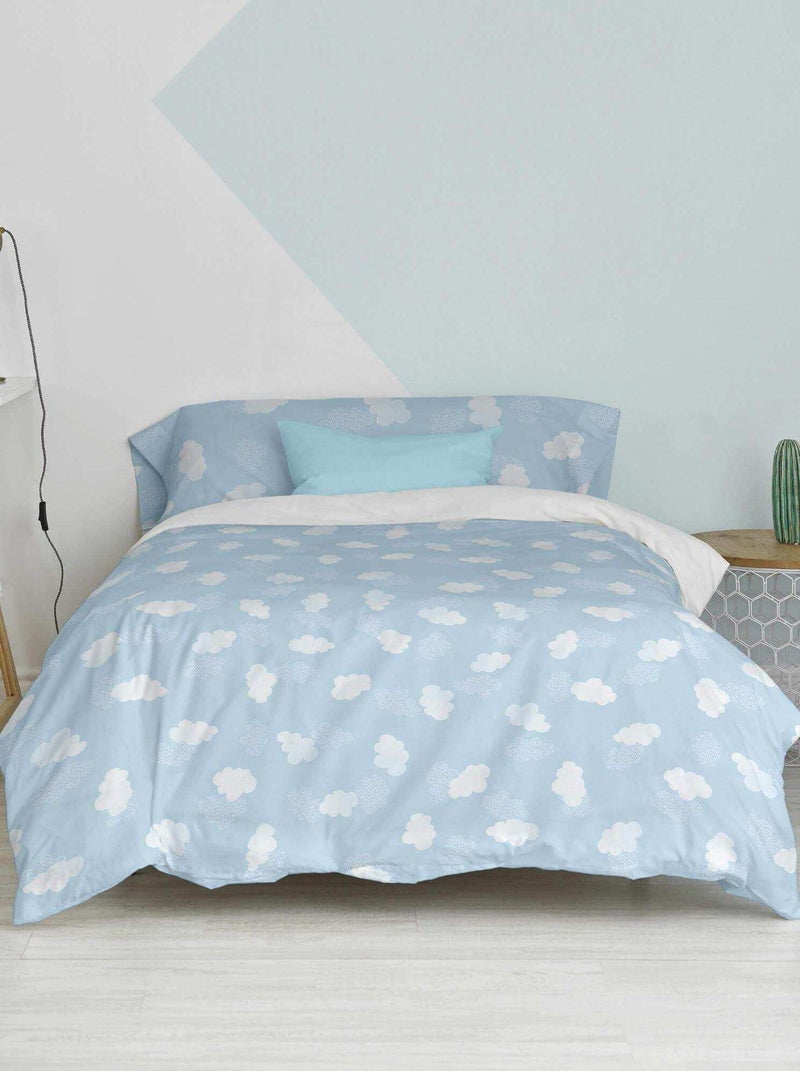 Set copripiumino 2 pezzi Clouds "Happyfriday" Blu - Kiabi