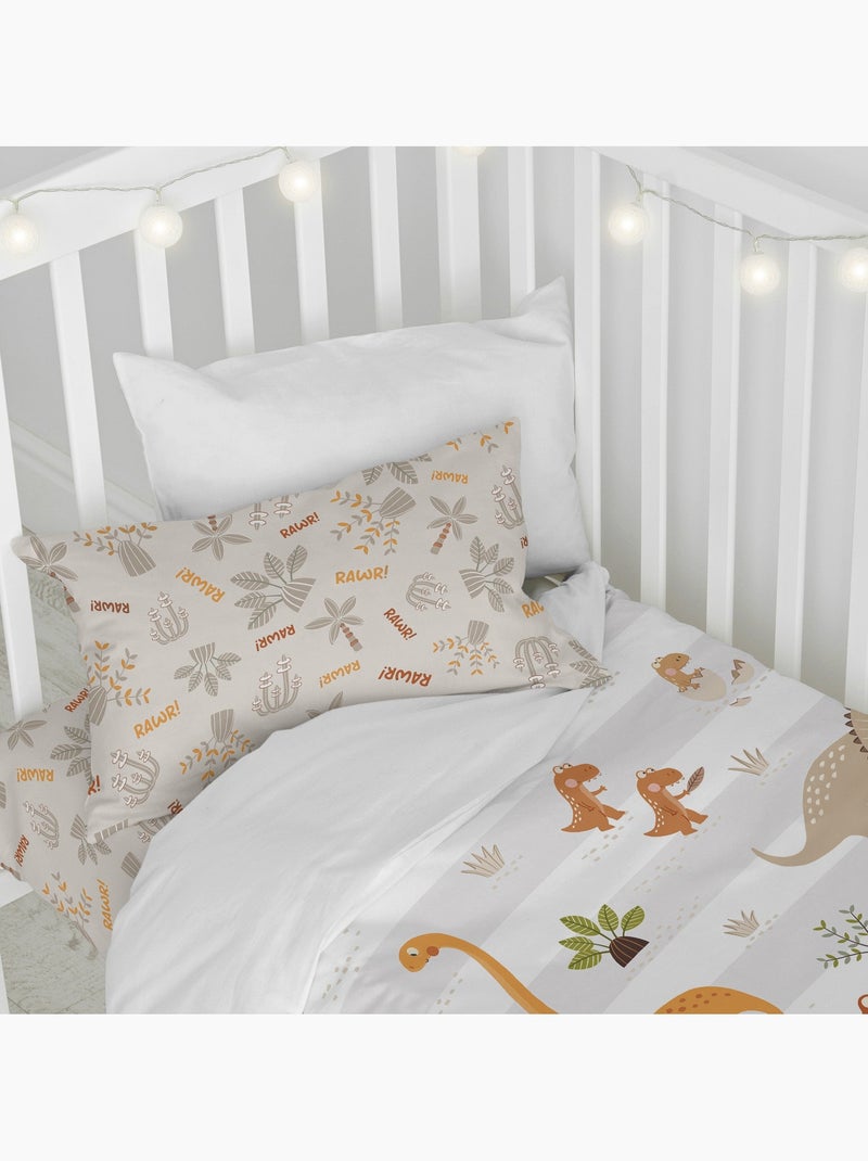 Set copripiumino 2 pezzi Dino family "Happyfriday" Bianco - Kiabi