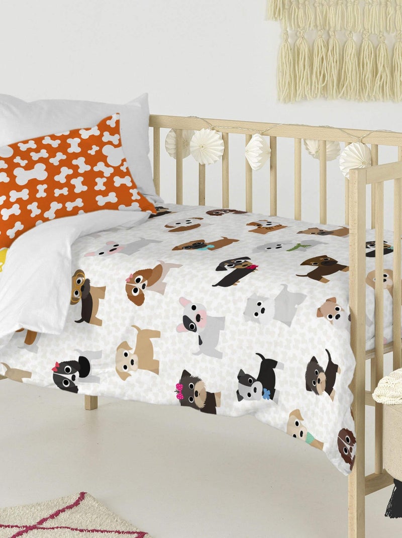 Set copripiumino 2 pezzi Dogs "Happyfriday" Grigio marrone - Kiabi