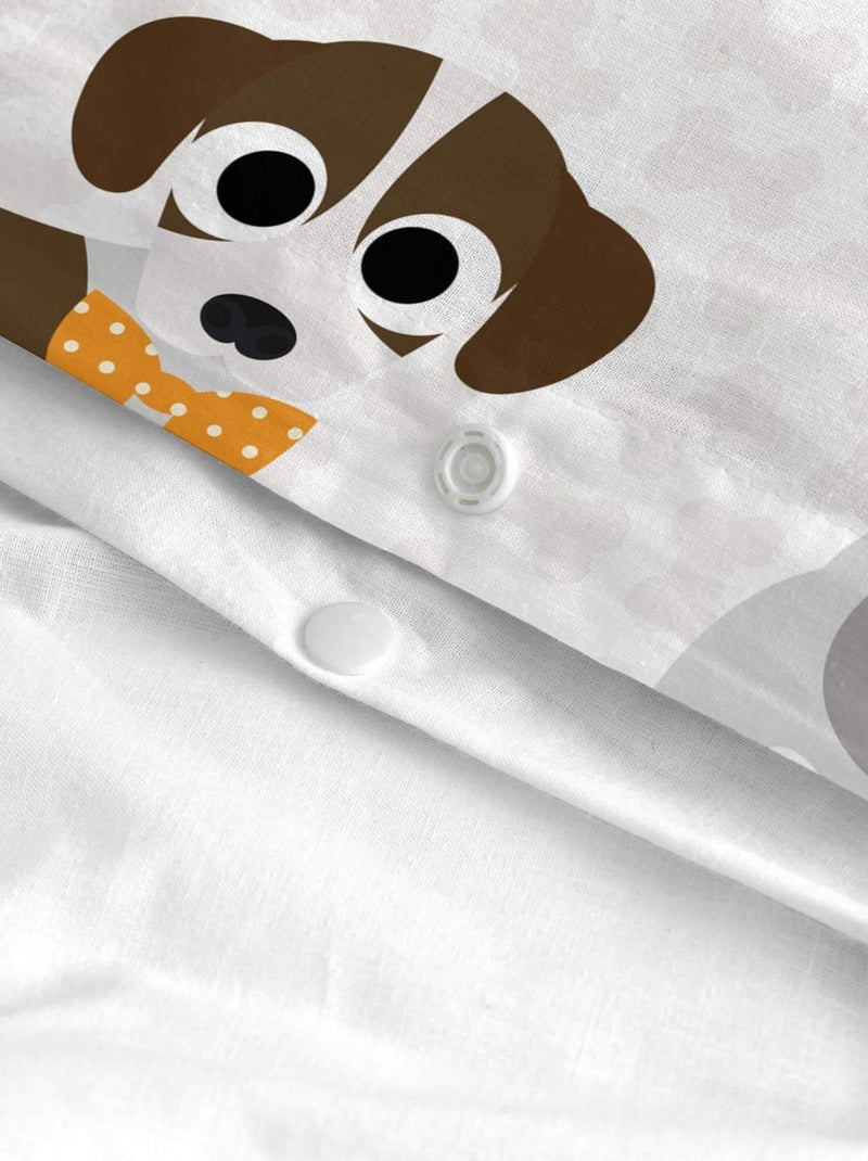 Set copripiumino 2 pezzi Dogs "Happyfriday" Grigio marrone - Kiabi