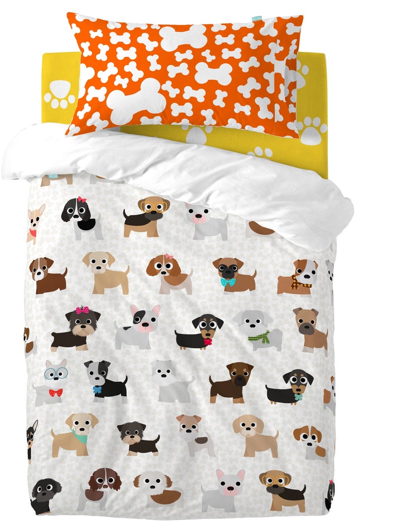 Set copripiumino 2 pezzi Dogs "Happyfriday" Multicolore - Kiabi