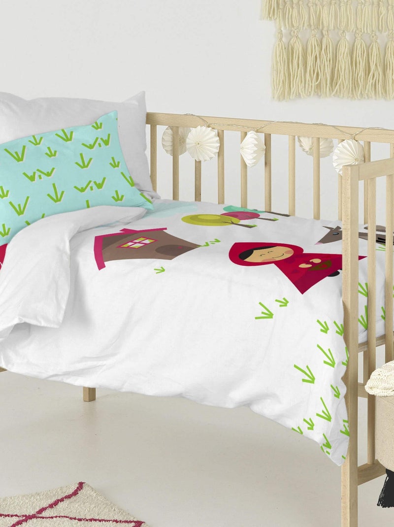 Set copripiumino 2 pezzi Grandma "Happyfriday" Blu Rosso - Kiabi