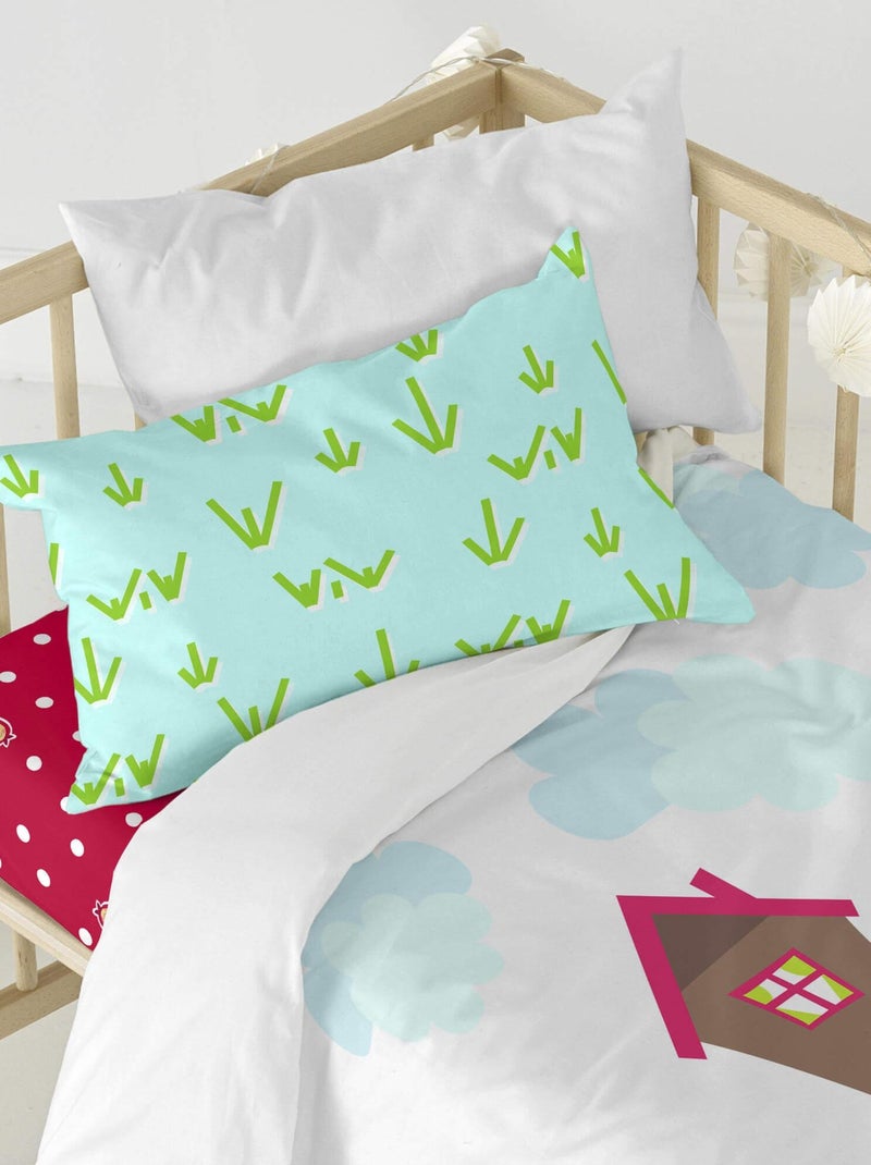 Set copripiumino 2 pezzi Grandma "Happyfriday" Blu Rosso - Kiabi