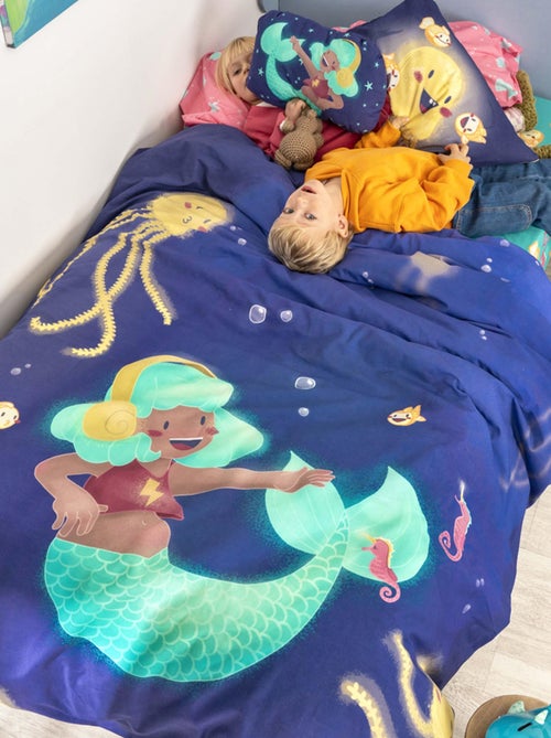 Set copripiumino 2 pezzi Happy mermaid "Happyfriday" - Kiabi Set copripiumino 2 pezzi Happy mermaid "Happyfriday" - Kiabi