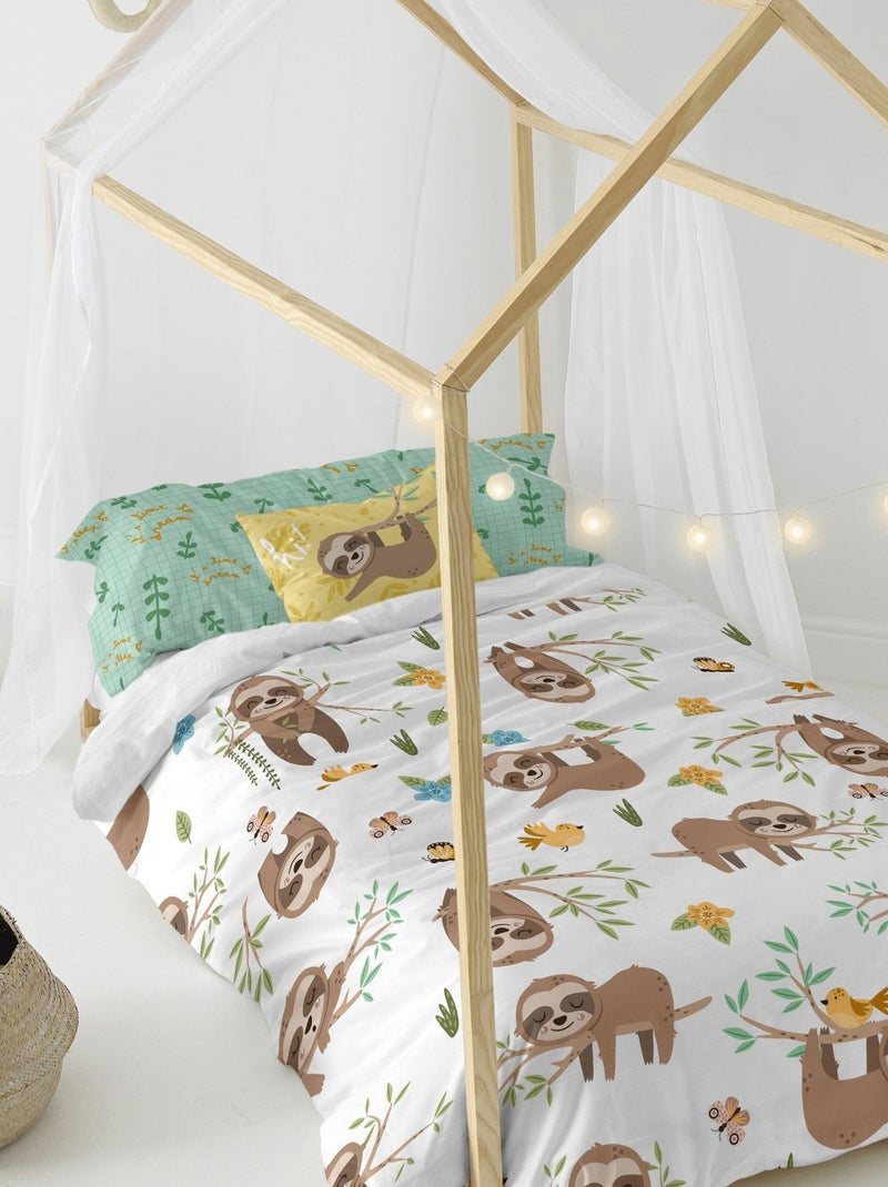 Set copripiumino 2 pezzi Happy sloth "Happyfriday" Bianco - Kiabi