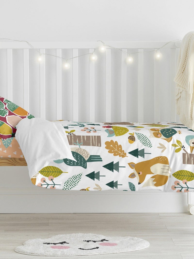 Set copripiumino 2 pezzi Harvestwood "Happyfriday" Bianco Giallo - Kiabi