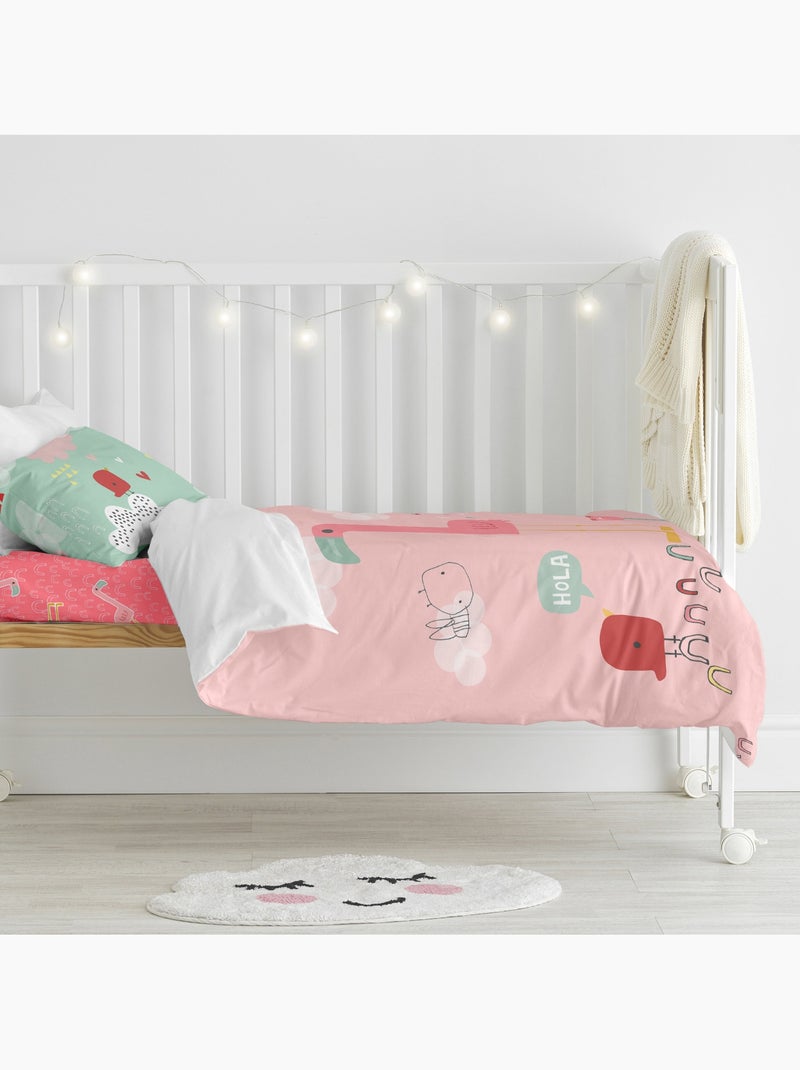 Set copripiumino 2 pezzi Hola "Happyfriday" Rosa - Kiabi