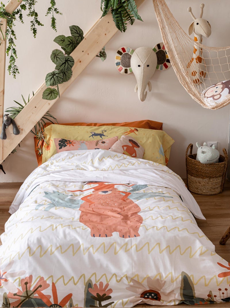 Set copripiumino 2 pezzi Jungle life "Happyfriday" Bianco - Kiabi