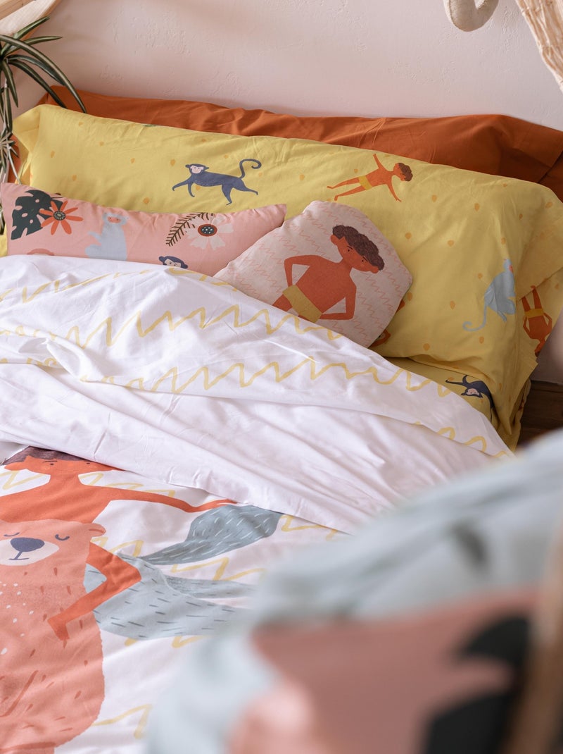Set copripiumino 2 pezzi Jungle life "Happyfriday" Bianco - Kiabi