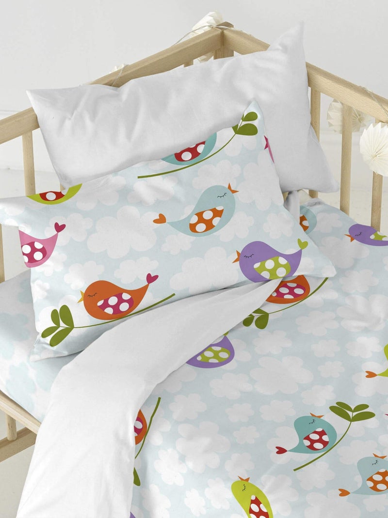Set copripiumino 2 pezzi Little birds "Happyfriday" Blu Rosa - Kiabi