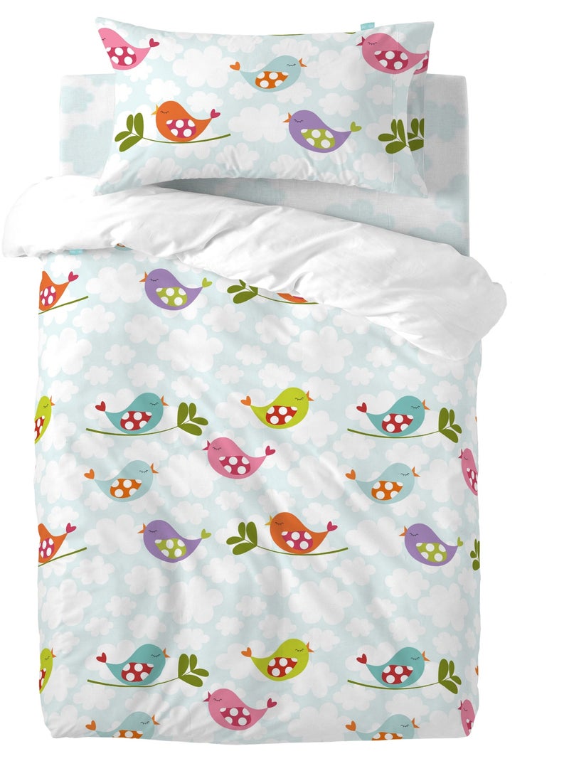 Set copripiumino 2 pezzi Little birds "Happyfriday" Multicolore - Kiabi