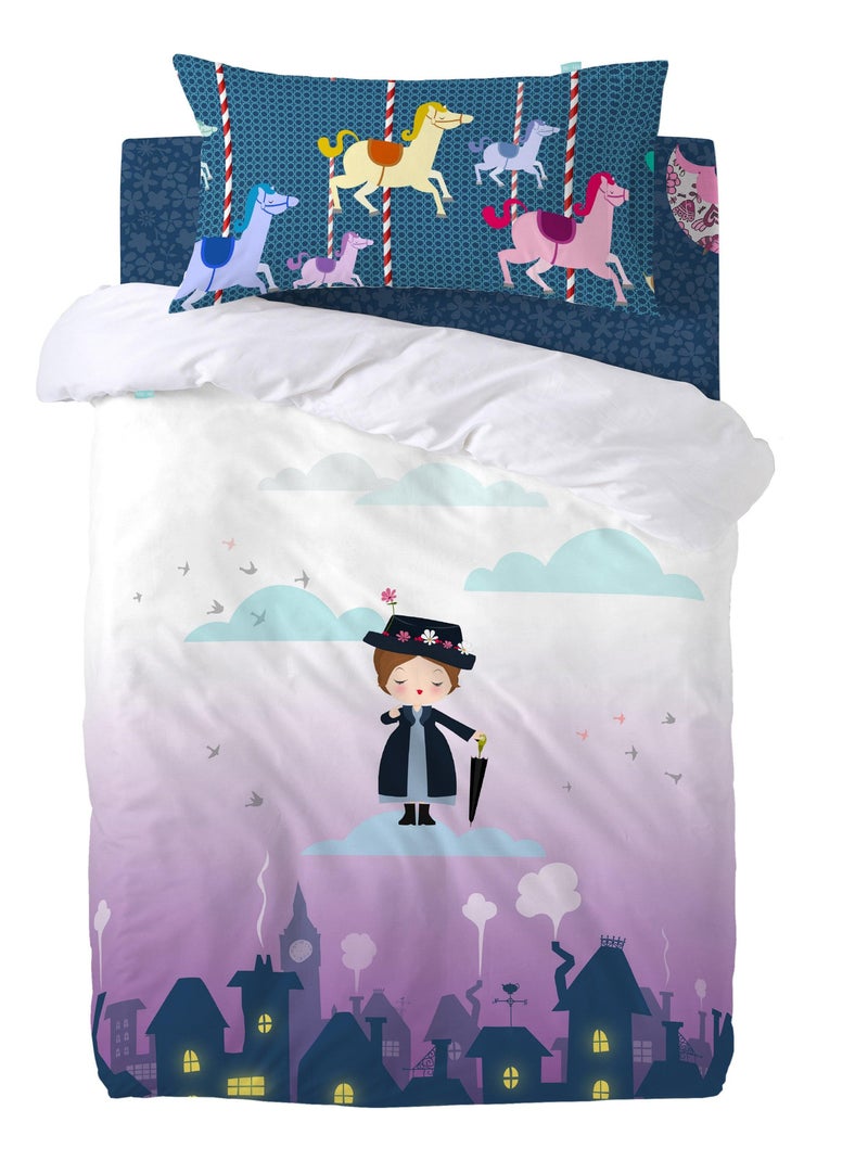 Set copripiumino 2 pezzi Nanny "Happyfriday" Bianco - Kiabi