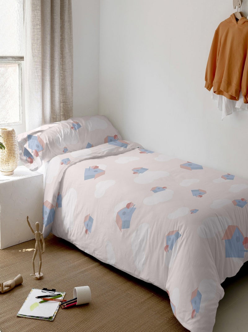 Set copripiumino 2 pezzi Neighbourhood 3 "Happyfriday" Bianco - Kiabi