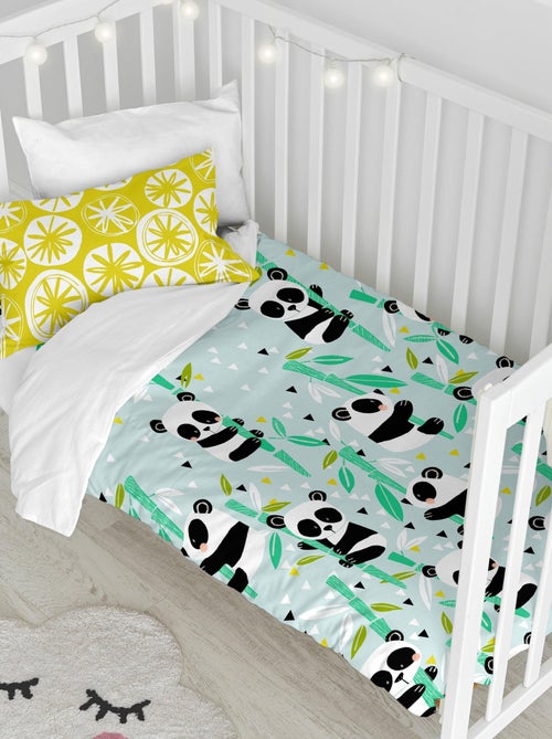 Set copripiumino 2 pezzi Panda garden blue "Happyfriday" - Kiabi