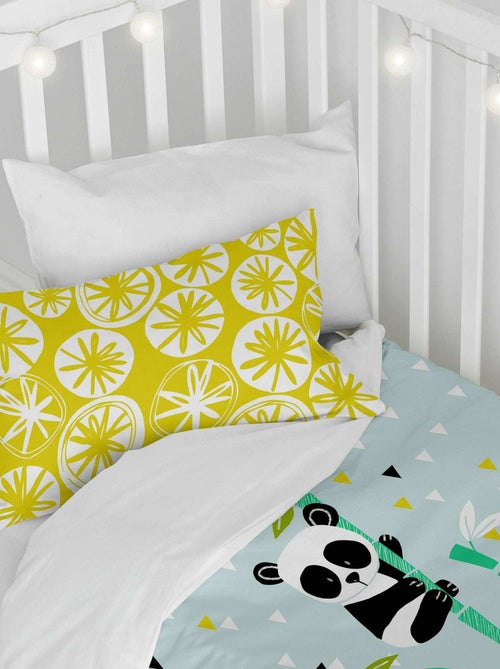 Set copripiumino 2 pezzi Panda garden blue "Happyfriday" - Kiabi