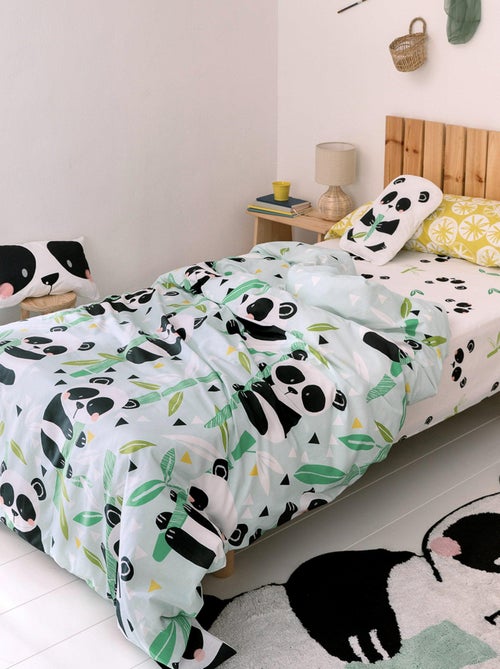 Set copripiumino 2 pezzi Panda garden blue "Happyfriday" - Kiabi