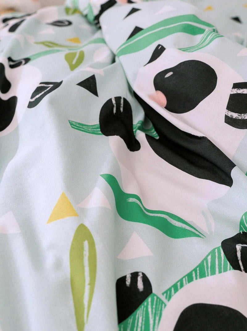 Set copripiumino 2 pezzi Panda garden blue "Happyfriday" Blu - Kiabi