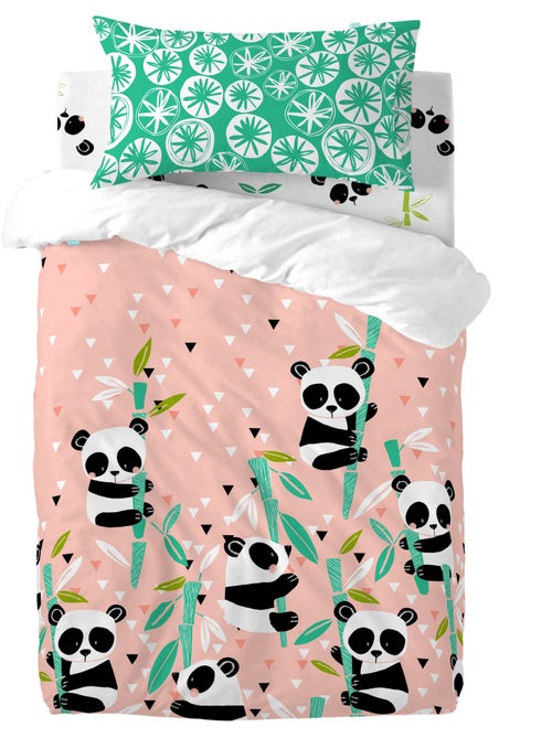 Set copripiumino 2 pezzi Panda garden "Happyfriday" - Kiabi