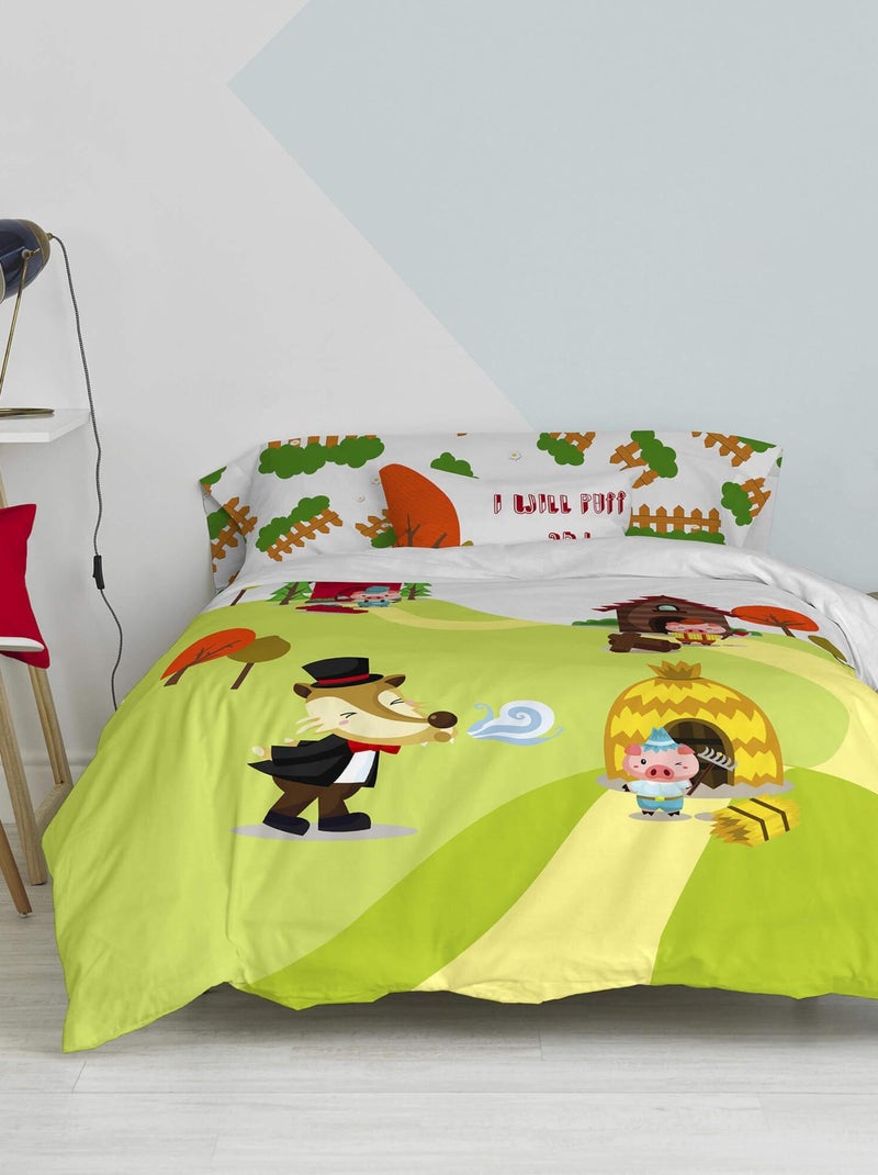 Set copripiumino 2 pezzi Piggys "Happyfriday" Bianco - Kiabi