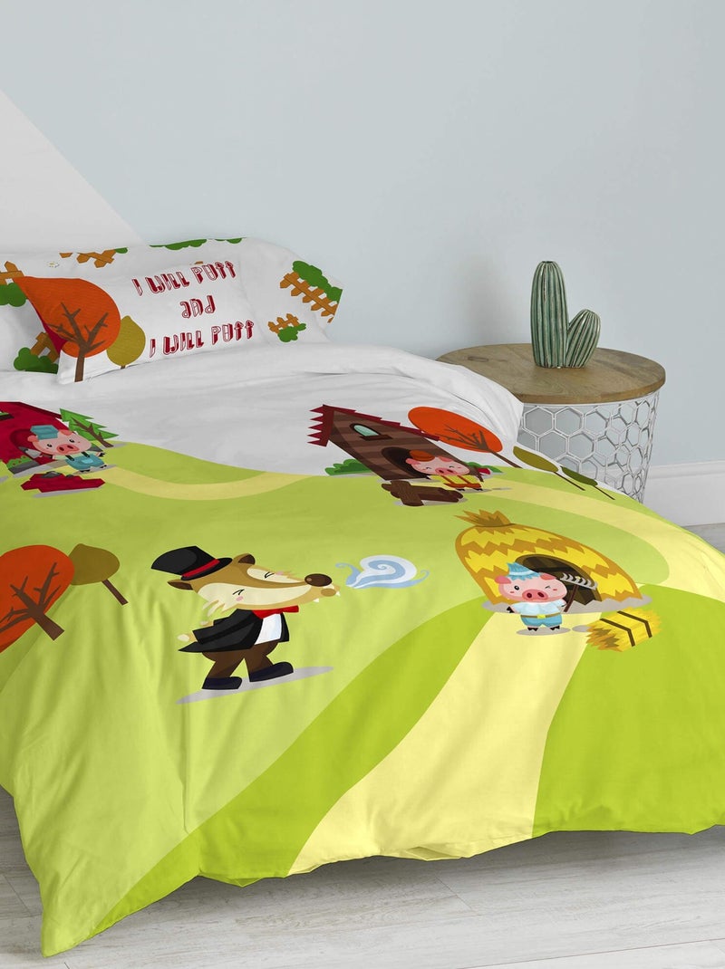 Set copripiumino 2 pezzi Piggys "Happyfriday" Giallo - Kiabi