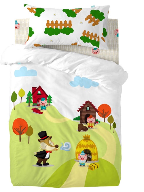 Set copripiumino 2 pezzi Piggys "Happyfriday" - Kiabi Set copripiumino 2 pezzi Piggys "Happyfriday" - Kiabi