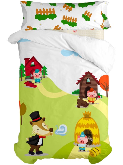 Set copripiumino 2 pezzi Piggys "Happyfriday" - Kiabi