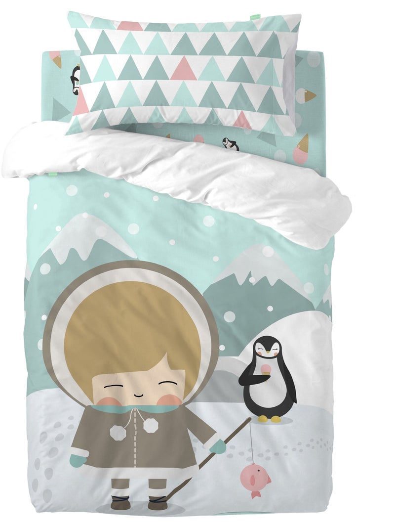Set copripiumino 2 pezzi Skymo day "Happyfriday" Bianco - Kiabi
