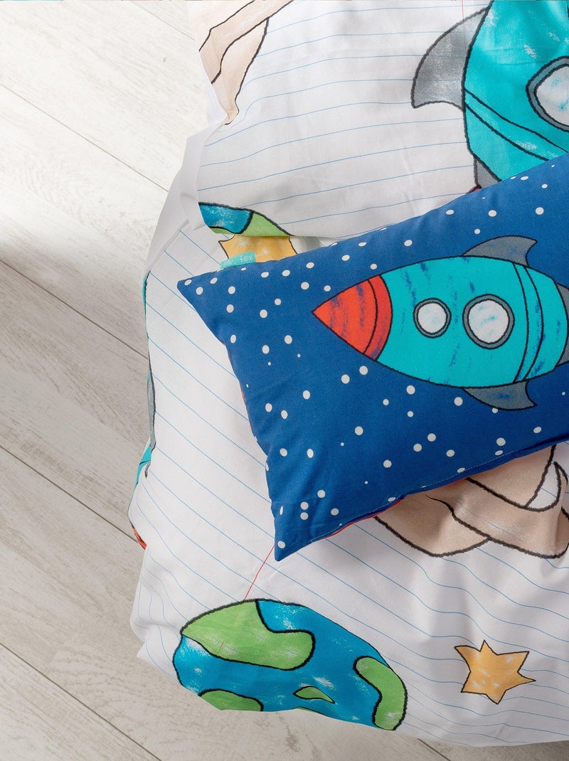 Set copripiumino 2 pezzi Space rocket "Happyfriday" Blu Bianco - Kiabi