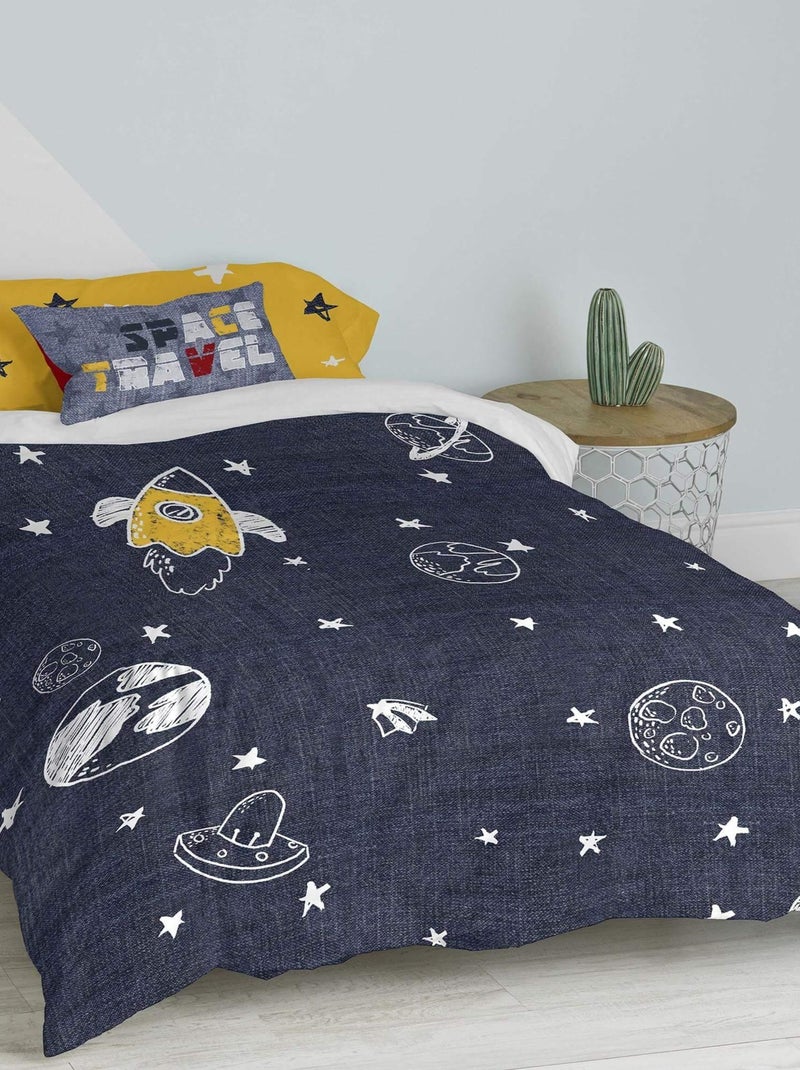 Set copripiumino 2 pezzi Starspace "Happyfriday" Bianco - Kiabi