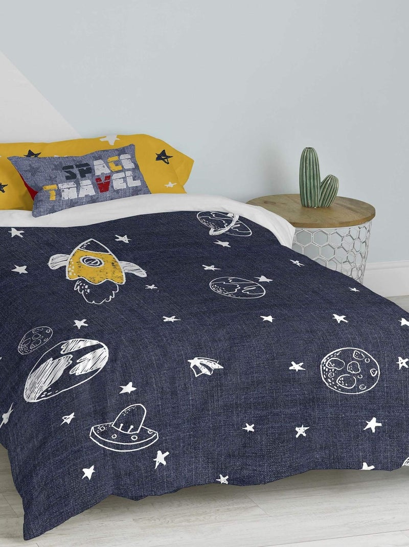 Set copripiumino 2 pezzi Starspace "Happyfriday" Blu - Kiabi