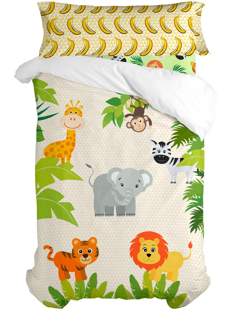 Set copripiumino 2 pezzi Wild "Happyfriday" Bianco - Kiabi
