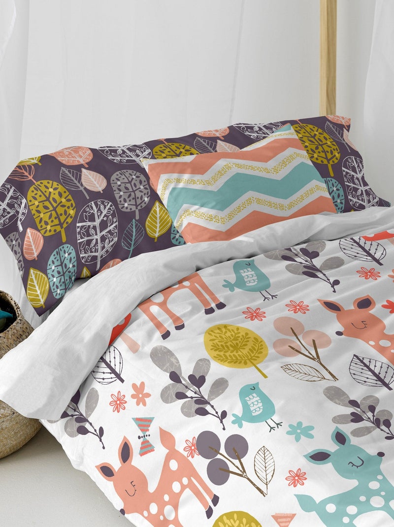 Set copripiumino 2 pezzi Woodland "Happyfriday" Bianco - Kiabi