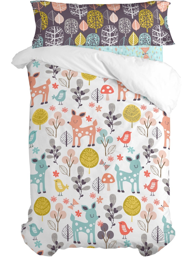 Set copripiumino 2 pezzi Woodland "Happyfriday" Multicolore - Kiabi
