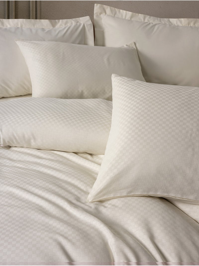 Set copripiumino , cotone jacquard Crema - Kiabi
