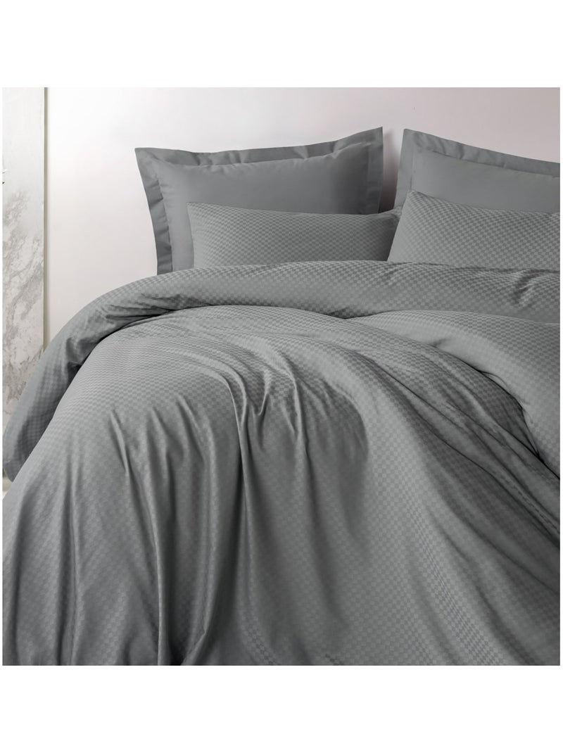 Set copripiumino , cotone jacquard Grigio - Kiabi