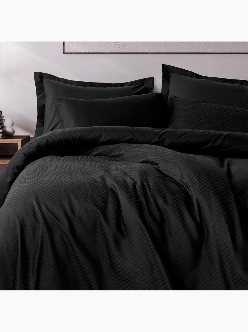 Set copripiumino , cotone jacquard Nero - Kiabi