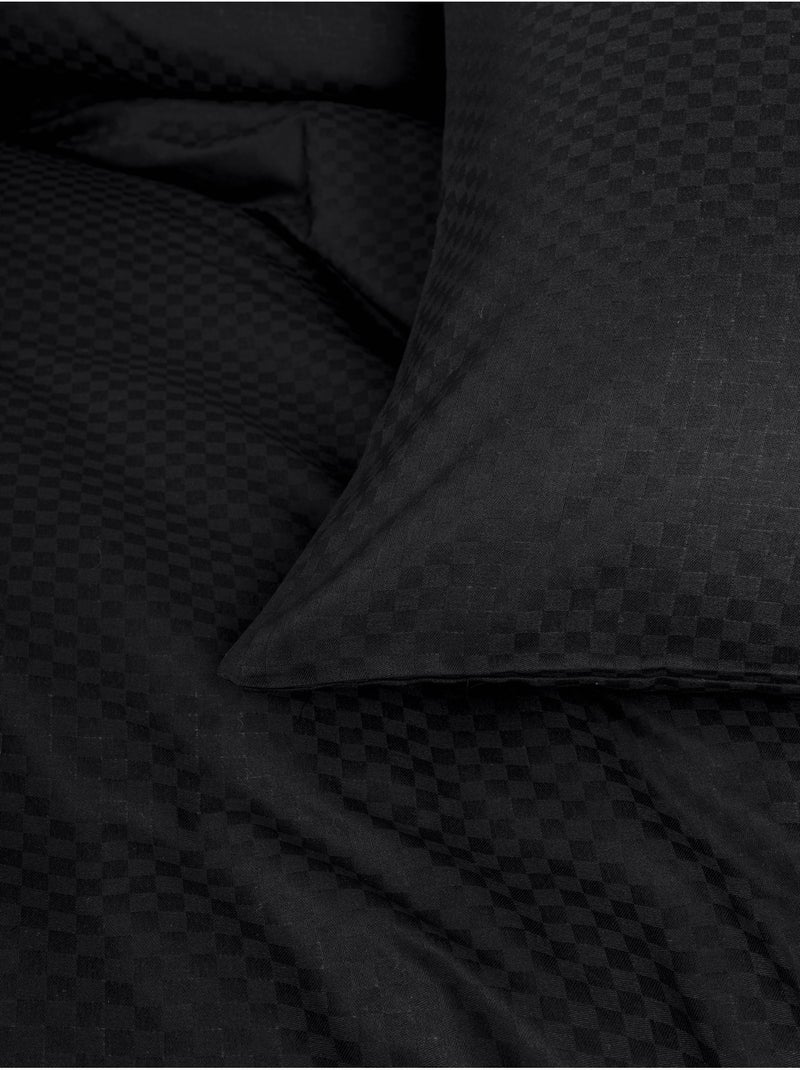 Set copripiumino , cotone jacquard Nero - Kiabi