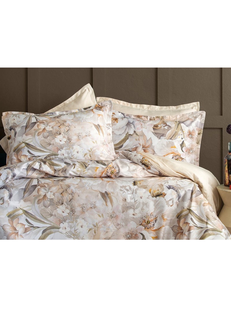 Set copripiumino , in raso di cotone Beige - Kiabi