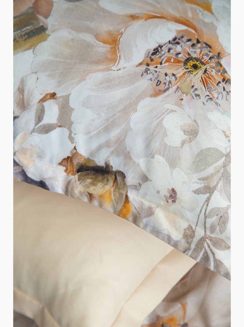 Set copripiumino , in raso di cotone Beige - Kiabi