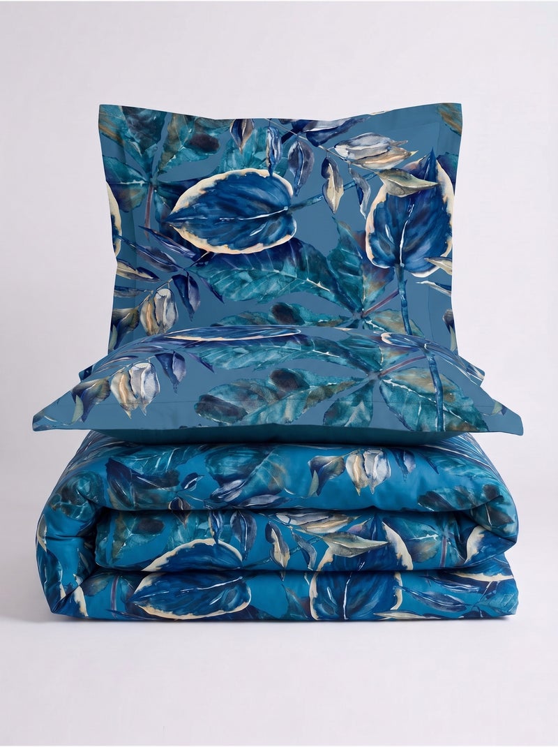 Set copripiumino , in raso di cotone Blu - Kiabi